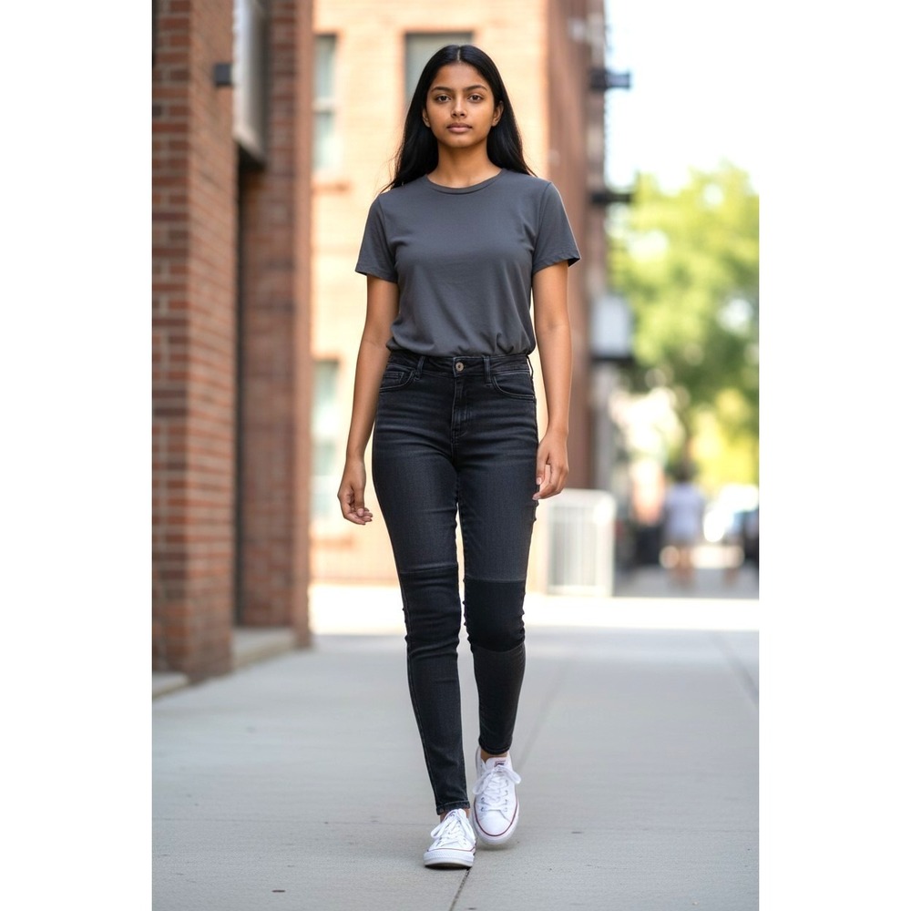 (E-134) PacSun High Rise Ankle Jegging Jeans Women's Size 24 Black Stretch Skinn
